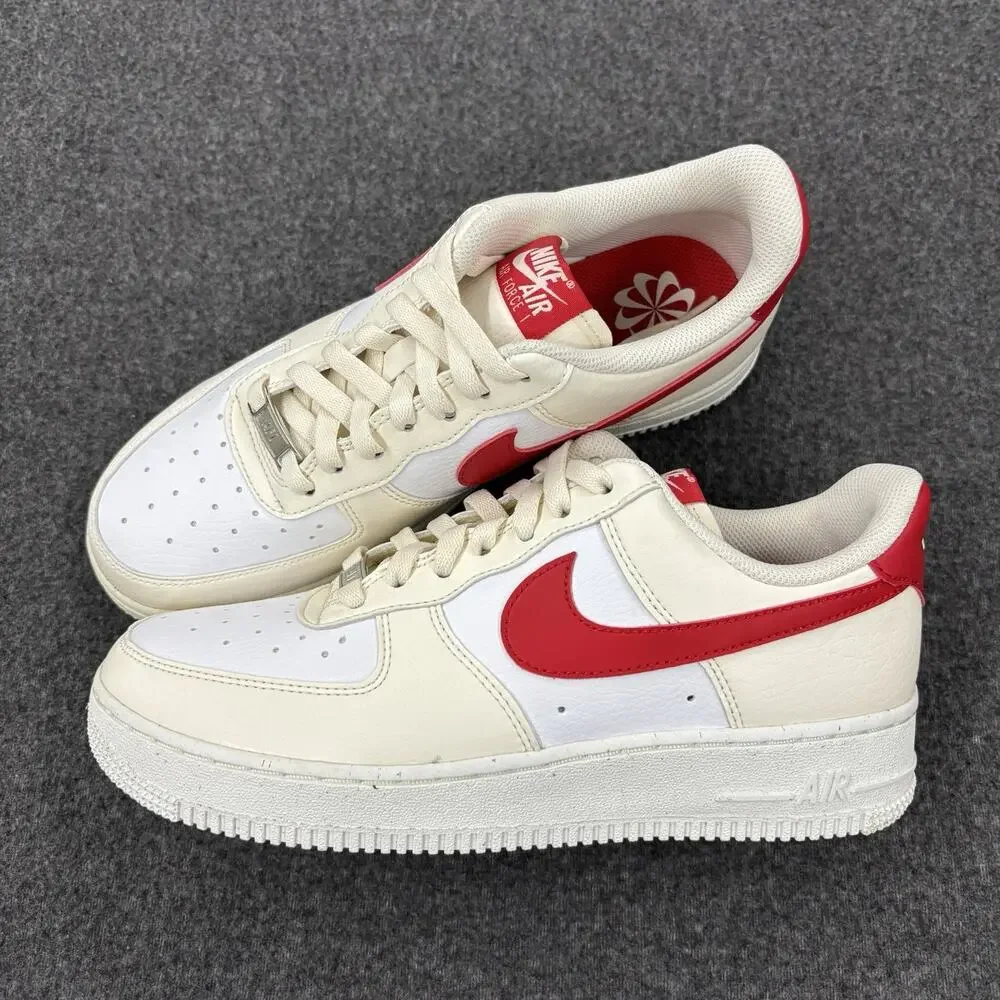 Nike Air Force 1 Low '07 Womens size 8.5 Next Nature Pale Ivory Red